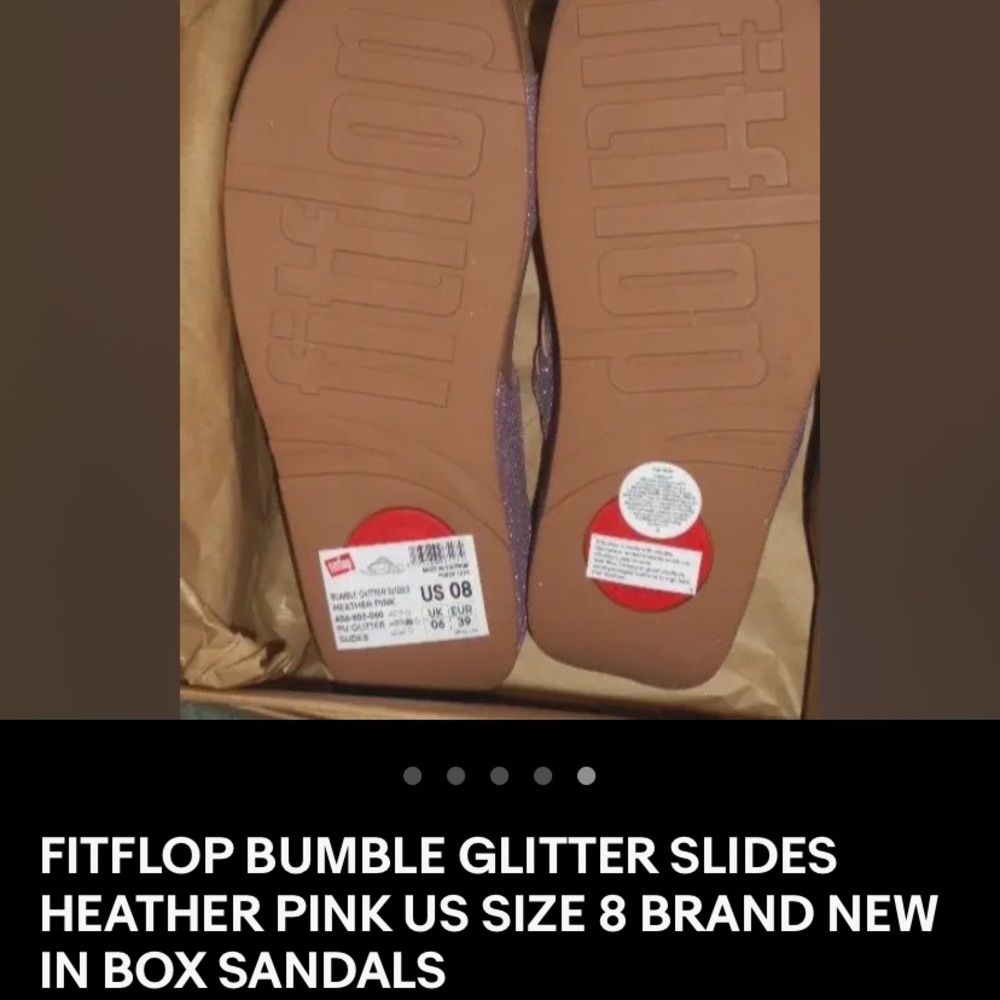 Fitflop Valentine Pink Glitter Limited Edition Shimmer Crystal Bumble Butterfly - Picture 9 of 16